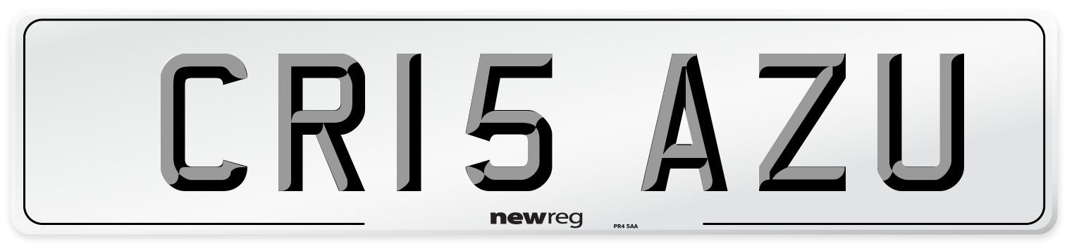 CR15 AZU Number Plate from New Reg